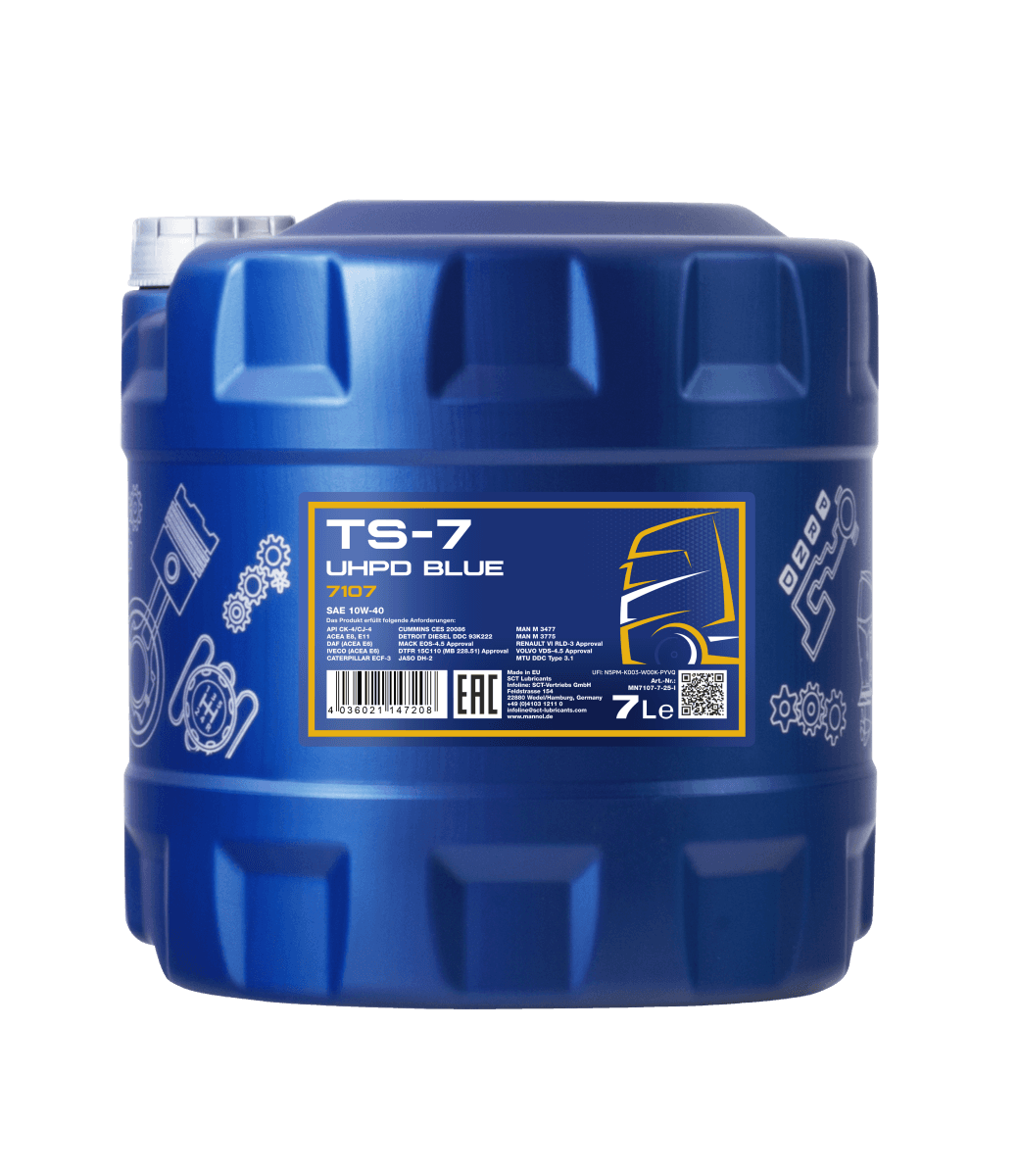 7107-7 TS-7 BLUE UHPD 10W-40 7L