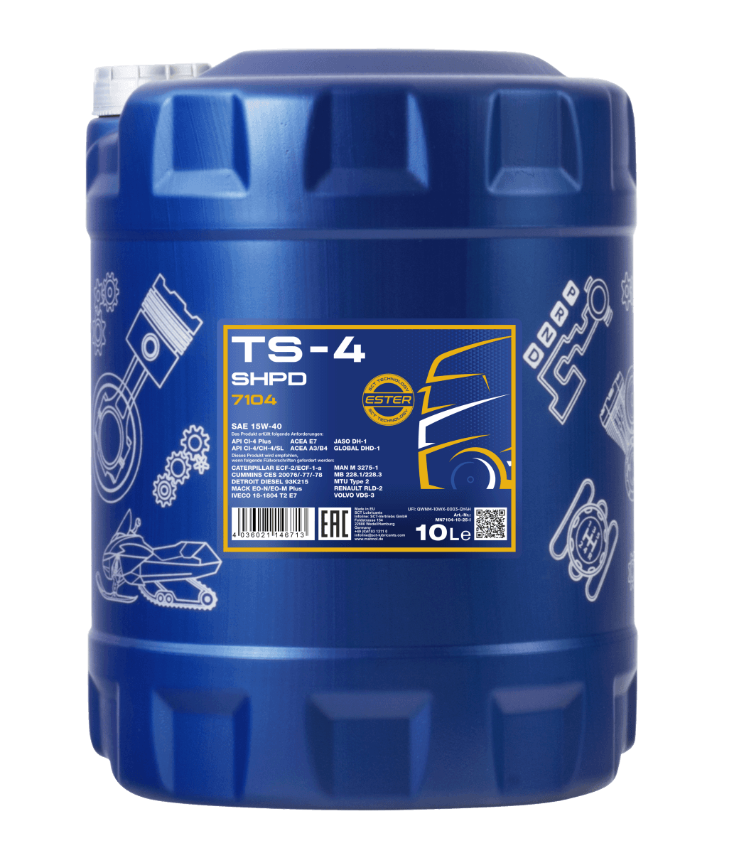 7104-10 TS-4 EXTRA SHPD 15W-40 10L