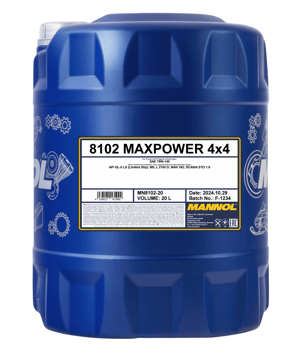 8102-20 MAXPOWER 4x4 75W-140 20L